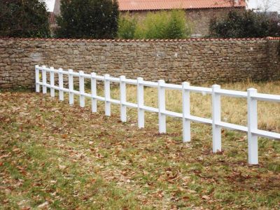 clôture type normande en PVC