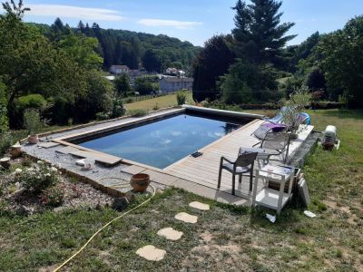 piscine en bois immergé de 7.00 x 3.50 m a ROYERE