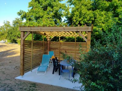 pergola sur mesure, toiture en toile PVC