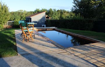 piscine en bois immergé de 5.00 x 2.50 m 
